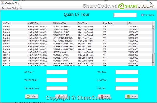 quản lý tour du lịch java,tour du lịch,java swing,quản lý tour du lịch trong nước,báo cáo phần mềm quản lý du lịch