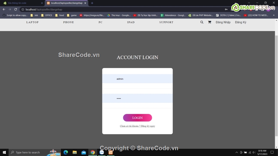 đồ án web bán laptop,Code web bán laptop php mysql,Code php bán laptop