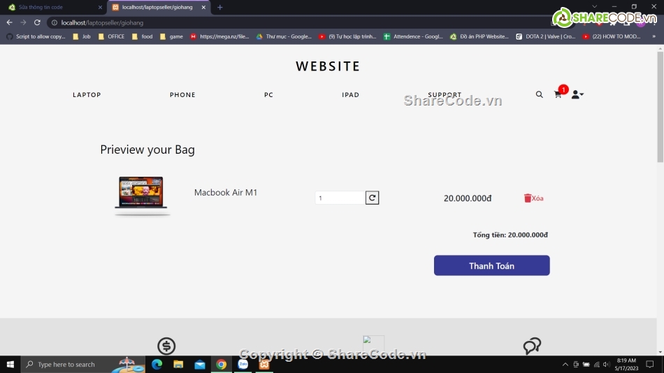 đồ án web bán laptop,Code web bán laptop php mysql,Code php bán laptop