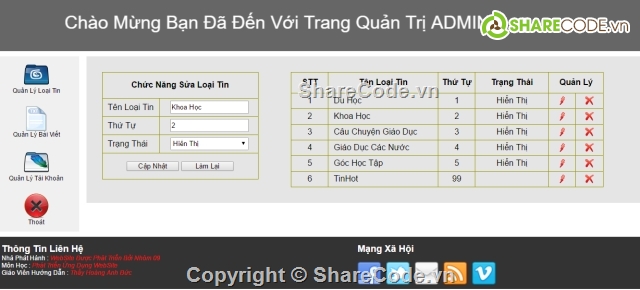 web tin tức,web tin tức trường học,tin tức giáo dục,website tin tức trường học,Web quản lý tin tức