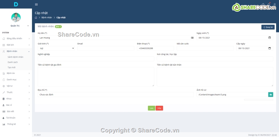 Quản lý bệnh viện,Quản lý bệnh viện asp net,Đồ án quản lý bệnh viện,QUản lý bệnh nhân