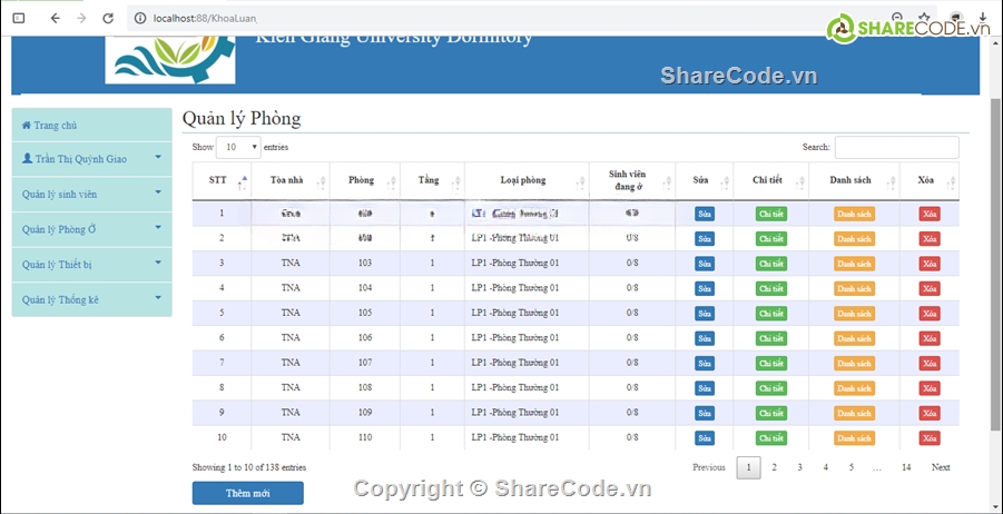 đồ án php,full báo cáo,quản lý ký túc xá