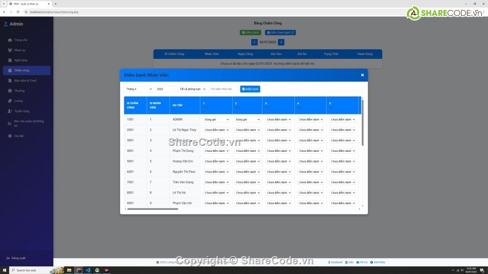 quản lý nhân sự,Đồ án quản lý nhân sự,Web quản lý nhân sự php mysql,đồ án quản lý nhân sự php mvc