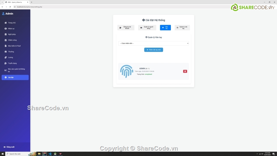 quản lý nhân sự,Đồ án quản lý nhân sự,Web quản lý nhân sự php mysql,đồ án quản lý nhân sự php mvc