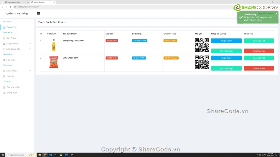 website có word,web quản lý siêu thị,web tích hợp thanh toán VietQR