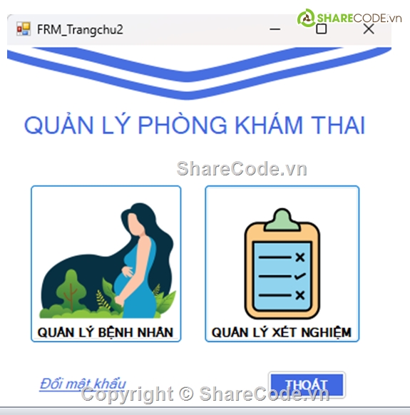 code winfrom c#,đồ án cơ sơ,quản lí phòng khám,có file báo cáo