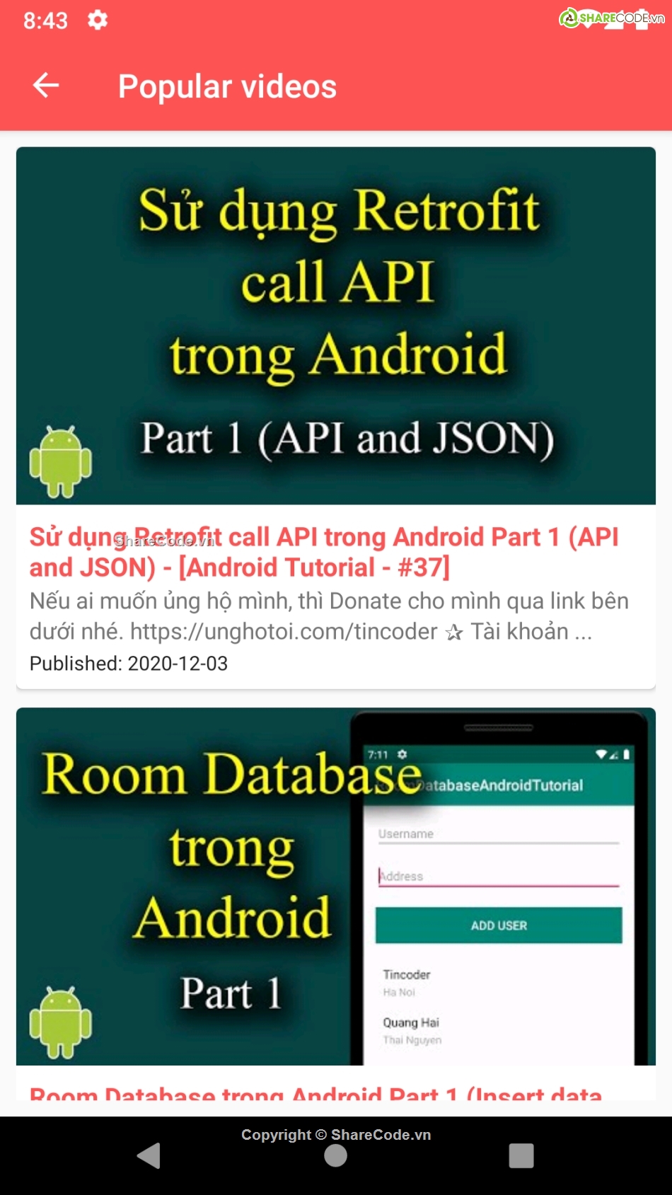 YouTube Channel Android Application,android youtube channel app,source code youtube channel app,youtube channel app android kotlin,youtube api v3 android app,play video youtube on android studio