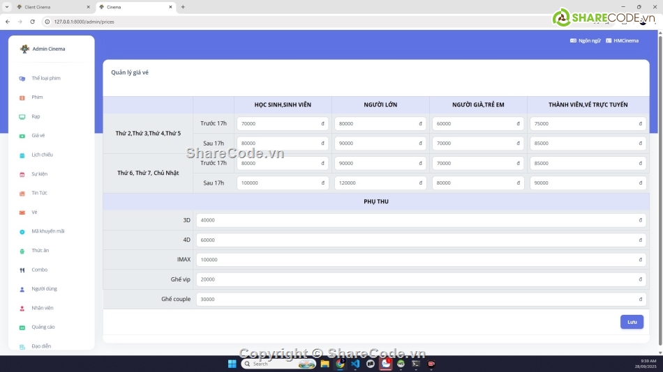 Đồ án web đặt vé xem phim php mysql,web đặt vé xem phim mvc,đồ án web đặt vé xem phim thanh toán vpnay