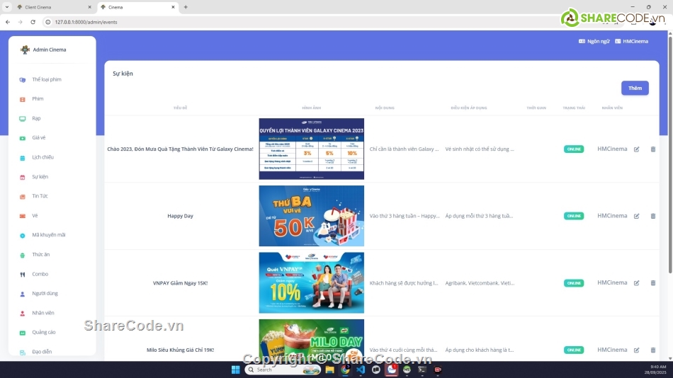 Đồ án web đặt vé xem phim php mysql,web đặt vé xem phim mvc,đồ án web đặt vé xem phim thanh toán vpnay