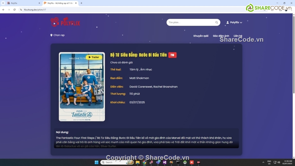 Đồ án web bán vé xem phim php,web bán vé xem phim php mysql,web php bán vé xem phim php