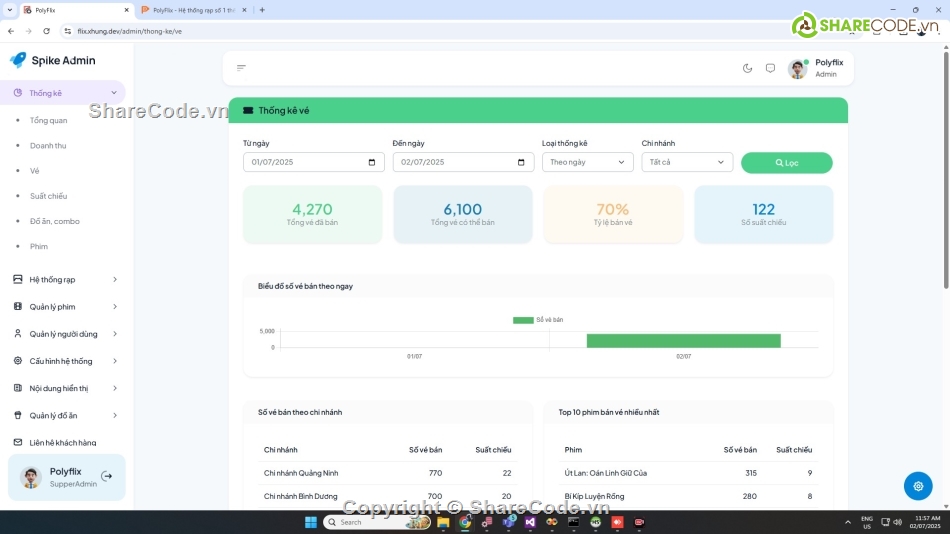 Đồ án web bán vé xem phim php,web bán vé xem phim php mysql,web php bán vé xem phim php