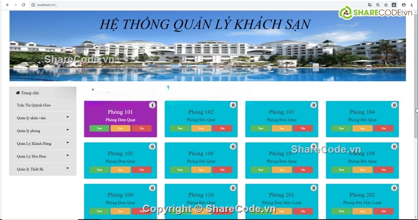 đồ án tốt nghiệp,đồ án quản lý khách sạn,full báo cáo