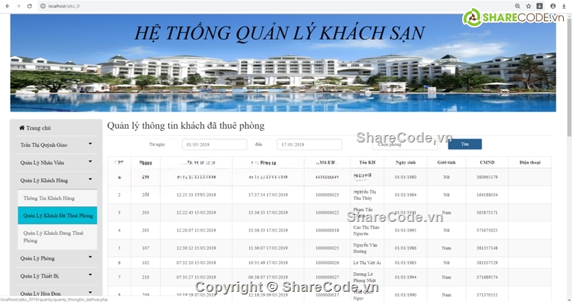 đồ án tốt nghiệp,đồ án quản lý khách sạn,full báo cáo