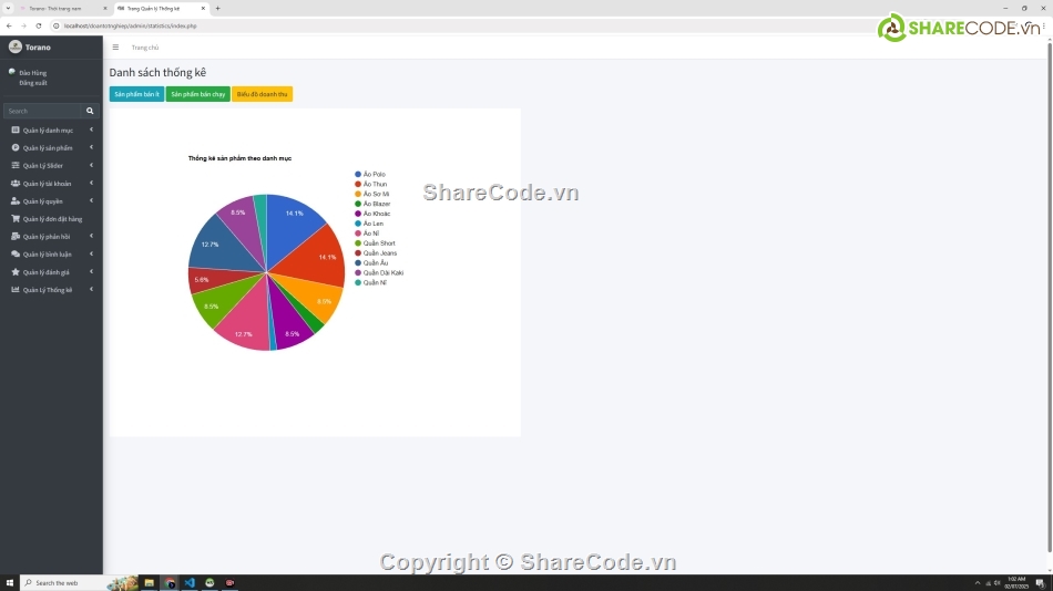 Đồ án thời trang php mysql,web bán đồ thời trang nam php mysql,web thời trang nam thanh toán online