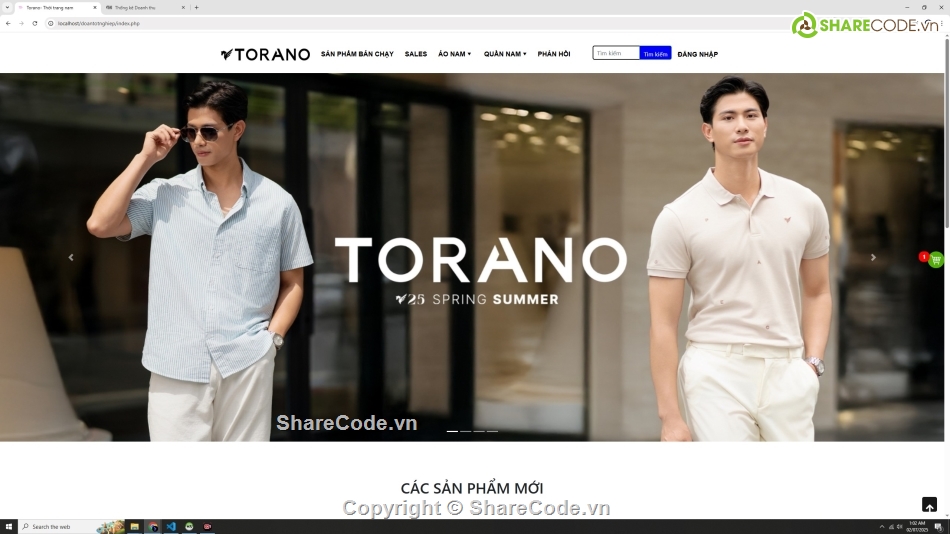 Đồ án thời trang php mysql,web bán đồ thời trang nam php mysql,web thời trang nam thanh toán online
