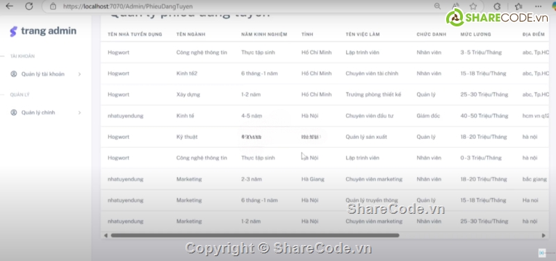 MVC,tuyển dụng,đẹp,net core 8