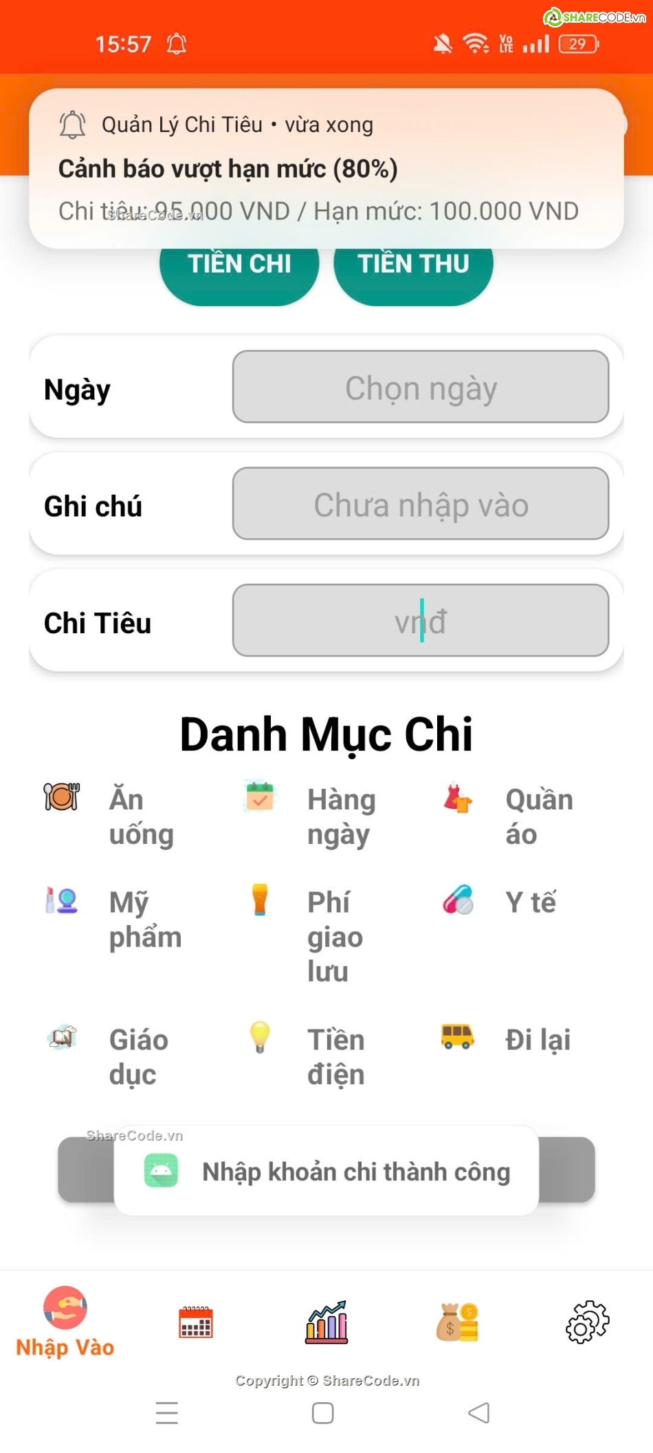 Android Kotlin,source code quản lý chi tiêu android studio,code quản lý chi tiêu,Kotlin,quản lý chi tiêu cá nhân