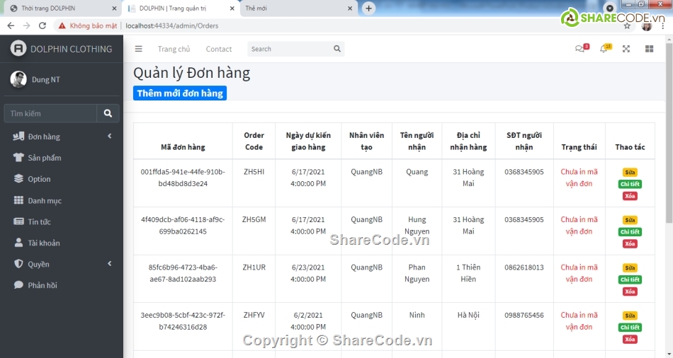 Web bán hàng thời trang,Code Web thời trang,Đồ án Web bán hàng thời trang