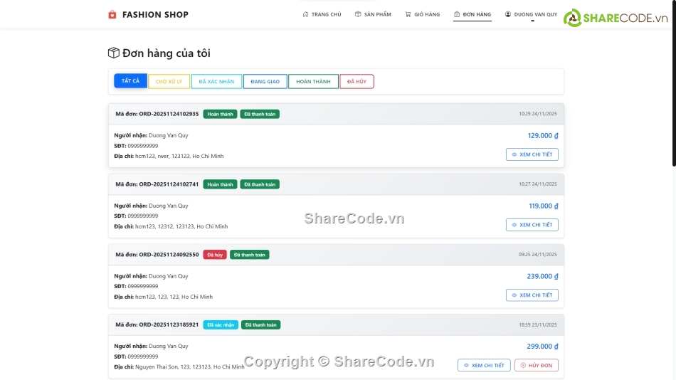 Code web,Source code web,Sharecode,Code đồ án,Share code,Web bán hàng