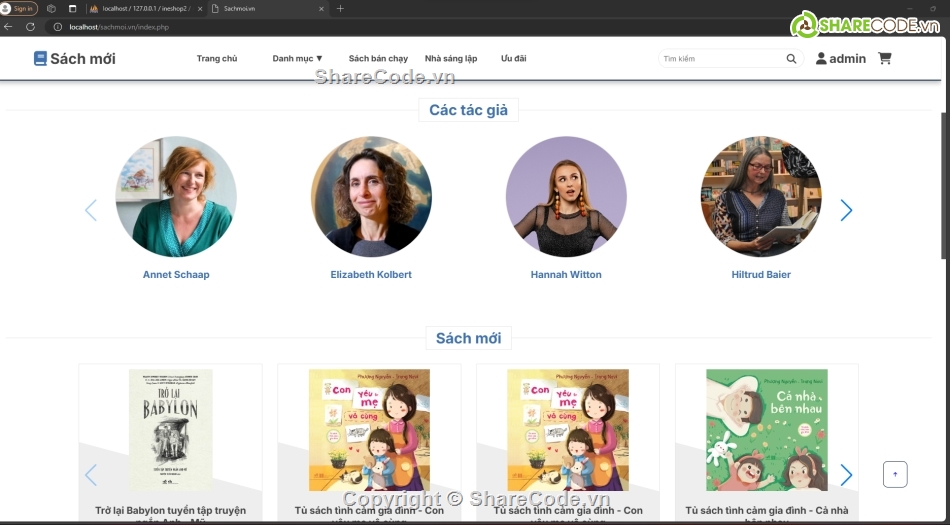 website bán sách,bán sách,code bán sách