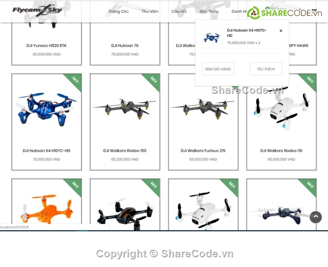 Flycam,website bán hàng MVC 5,MVC Asp.Net