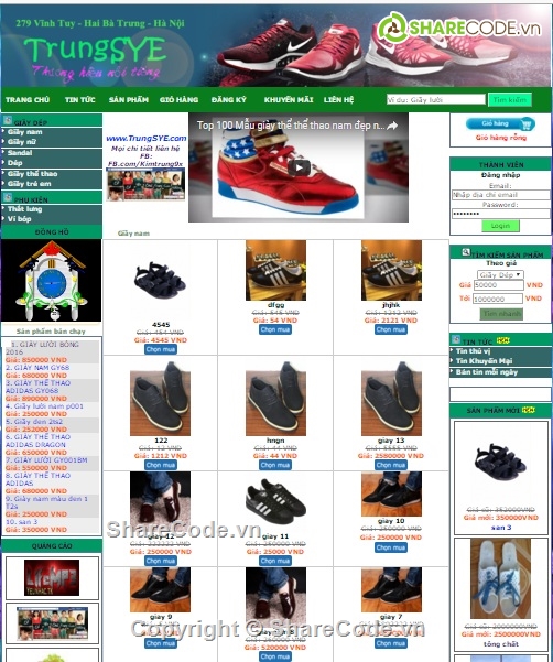 full code web bán giầy online,code web bán hàng,đồ án web php,web bán hàng,web bán giầy,shop bán giầy dép