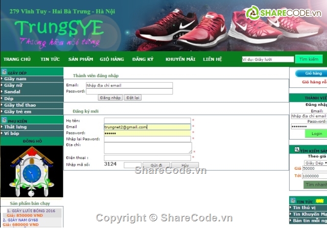 full code web bán giầy online,code web bán hàng,đồ án web php,web bán hàng,web bán giầy,shop bán giầy dép