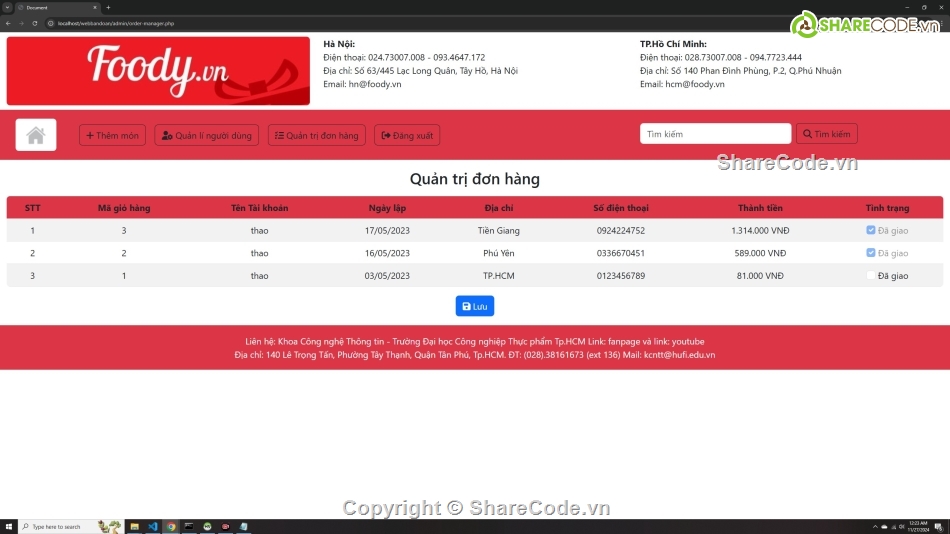 Web đặt đồ ăn đẹp,web đặt đồ php thuần,web đặt đồ php mysql,đồ án web đặt đồ php giá rẻ,sharecode web đặt đồ ăn