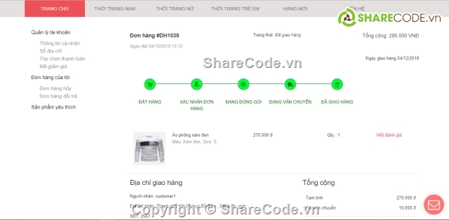 Đồ án web PHP,full code web thời trang,website bán hàng thời trang,bán hàng thời trang,website bán hàng