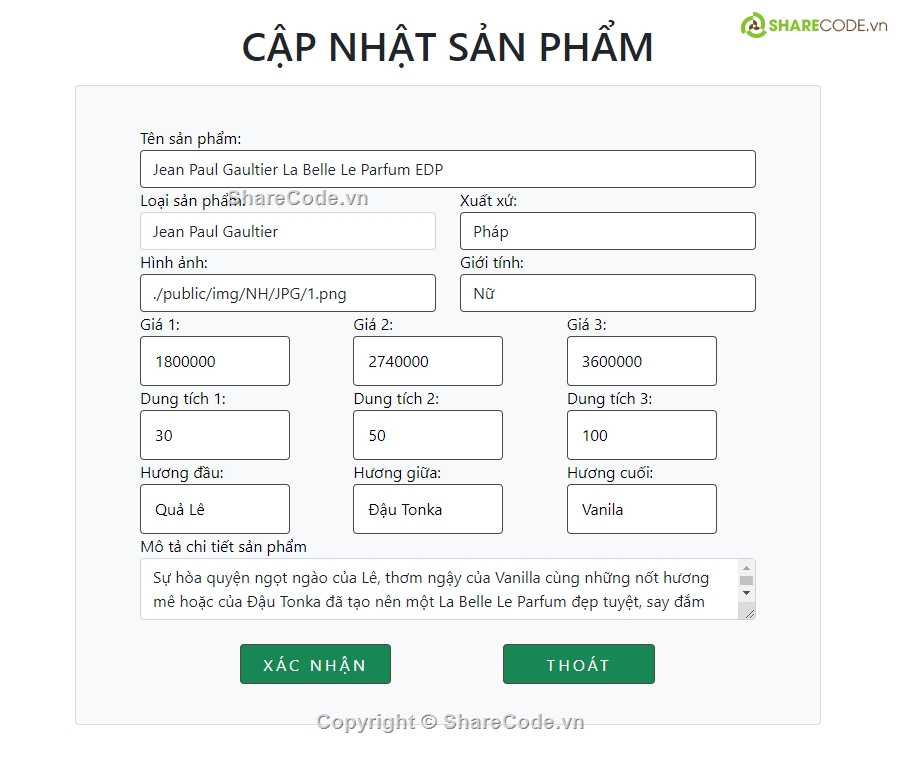 Đồ án bán nước hoa,Code web bán nước hoa MVC,Đồ án Website bán nước hoa,Code web bán Nước Hoa,Code Website Bán Nước Hoa