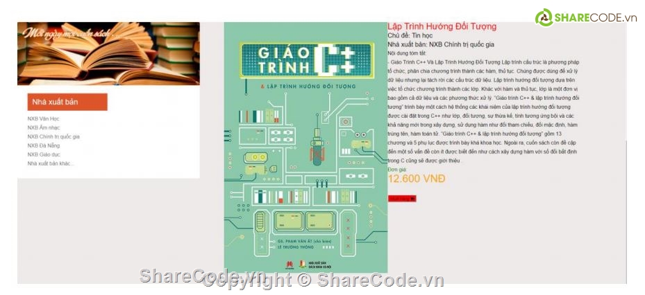 website giới thiệu sách,code đồ án web bán sách,website mua bán sách,Website Giới thiệu sách MVC