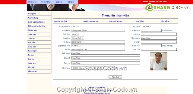 quan ly công nhân,quản lý nhân sự php,đồ án web php,quản lý chấm công