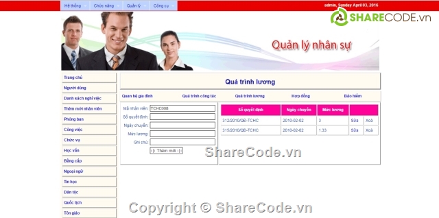 quan ly công nhân,quản lý nhân sự php,đồ án web php,quản lý chấm công