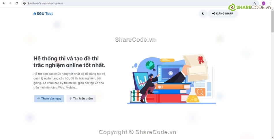 Đồ án,Báo cáo đồ án,online,trắc nghiệm online,thi online,đồ án thi trắc nghiệm