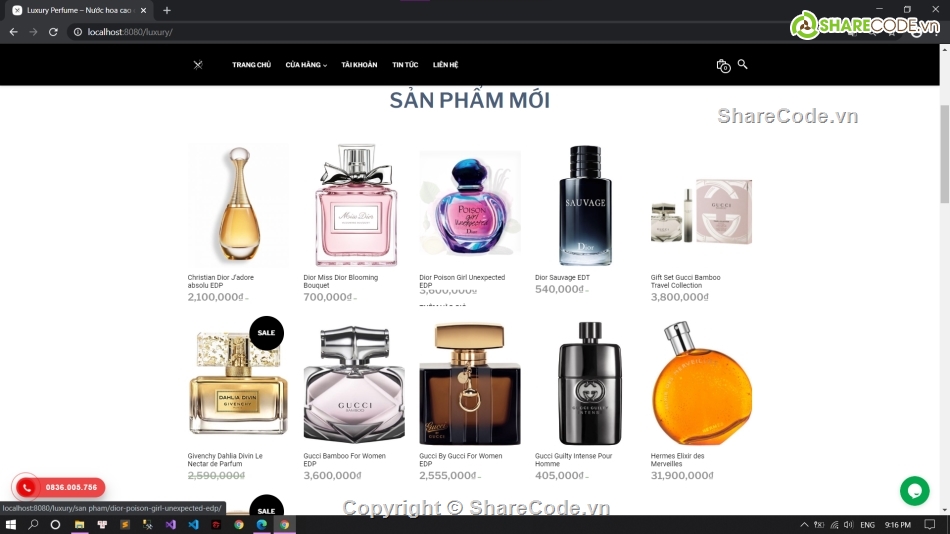 web nước hoa,shop nước hoa,nước hoa thời trang,web bán nước hoa