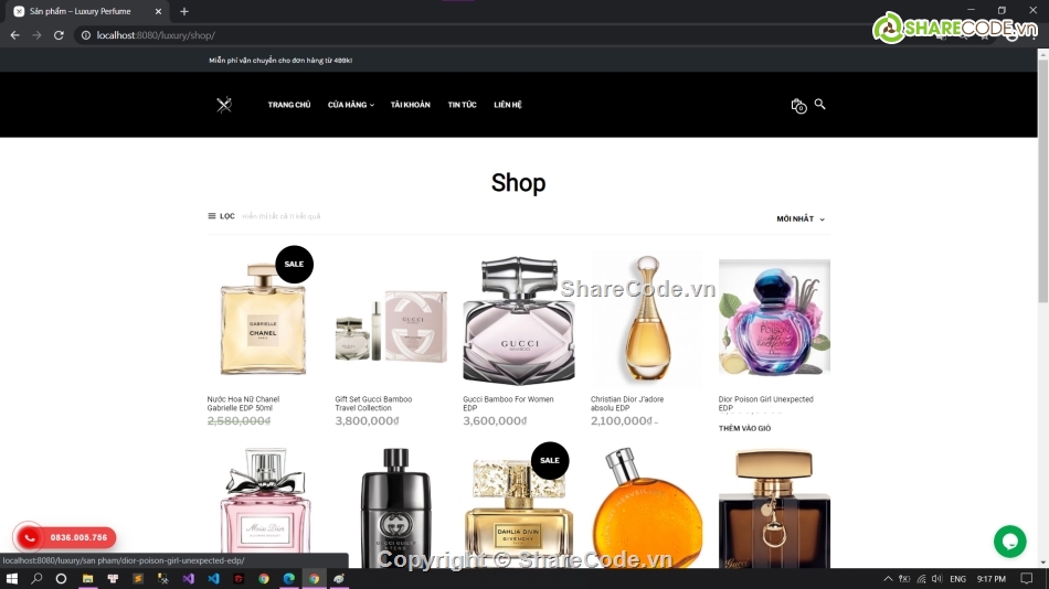 web nước hoa,shop nước hoa,nước hoa thời trang,web bán nước hoa