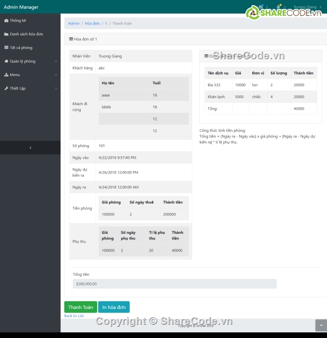 code asp.net mvc5,Quản lý khách sạn,ASP.NET,website quản lý khách sạn,đồ án website asp.net,website quản lý