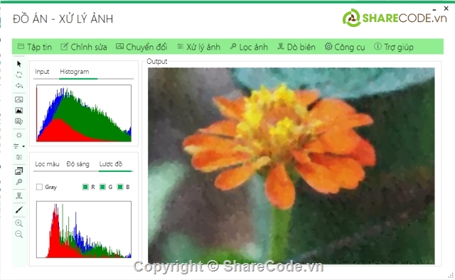 xử lý ảnh,Đồ án xử lý ảnh,Cân bằng lược đồ Histogram,Dò biên ảnh,lọc ảnh,Tăng cường ảnh