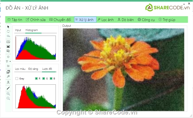 xử lý ảnh,Đồ án xử lý ảnh,Cân bằng lược đồ Histogram,Dò biên ảnh,lọc ảnh,Tăng cường ảnh