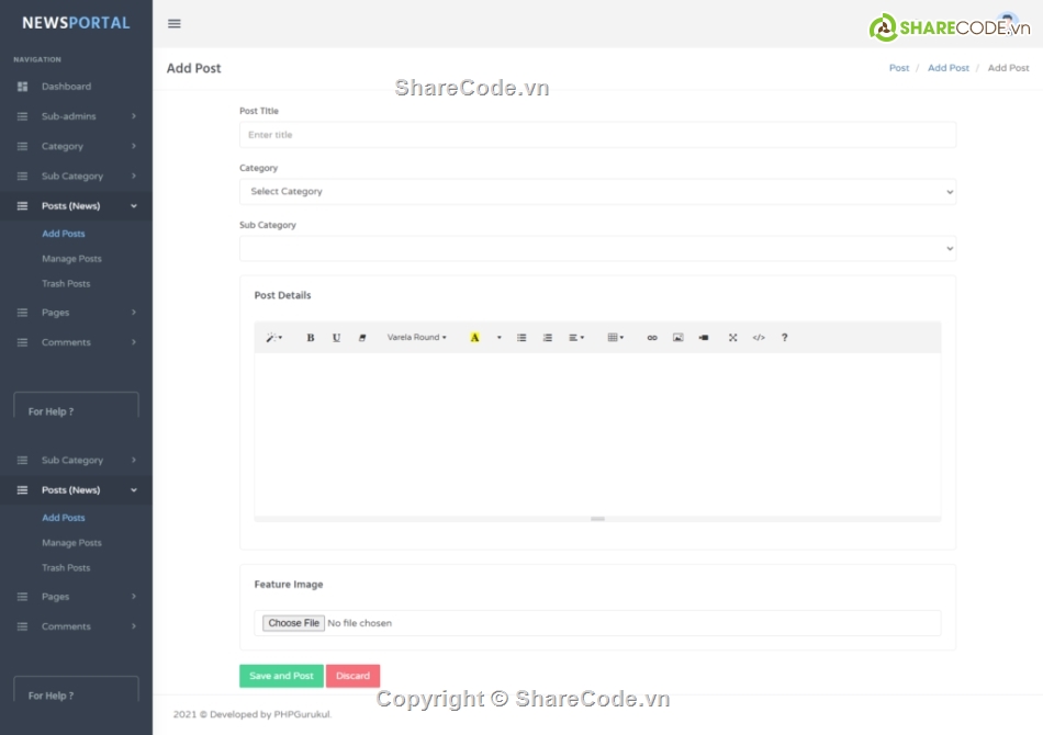 Cổng thông tin,website tin tức bằng PHP,Sharecode tin tức PHP