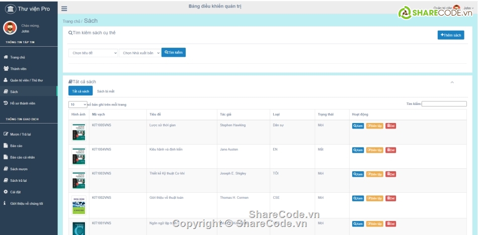 Hệ thống quản lý,PHP nâng cao,quản lý thư viện PHP