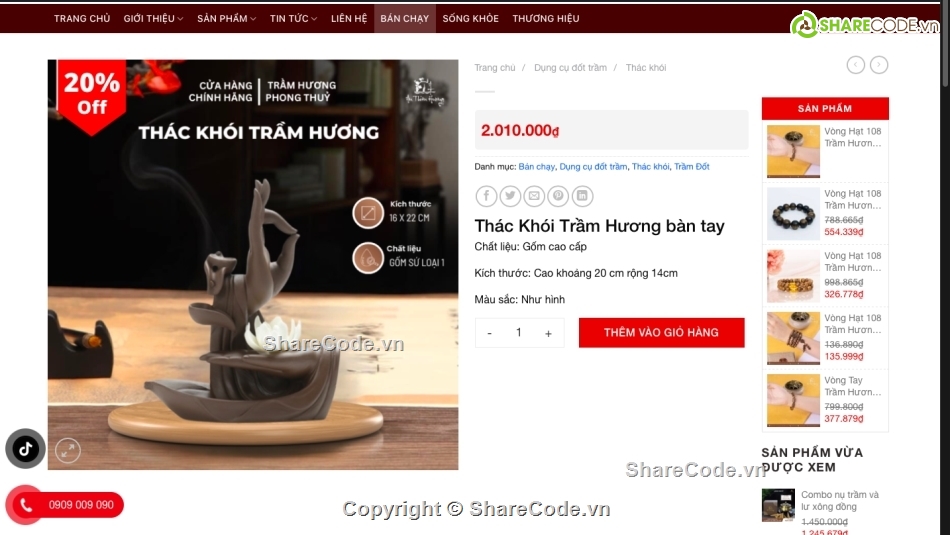 Souce code trầm hương đẹp,Code trầm hương chuẩn seo,Souce code trầm hương wordress