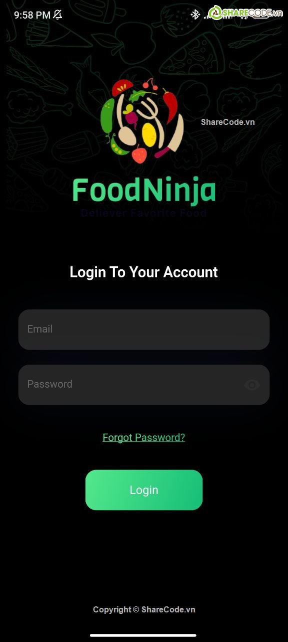 Food,flutter,giao diện