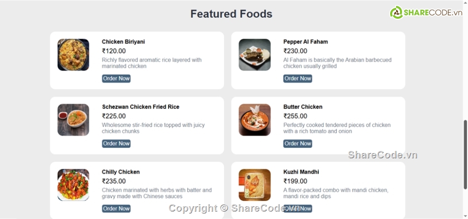đặt đồ ăn,Food,web