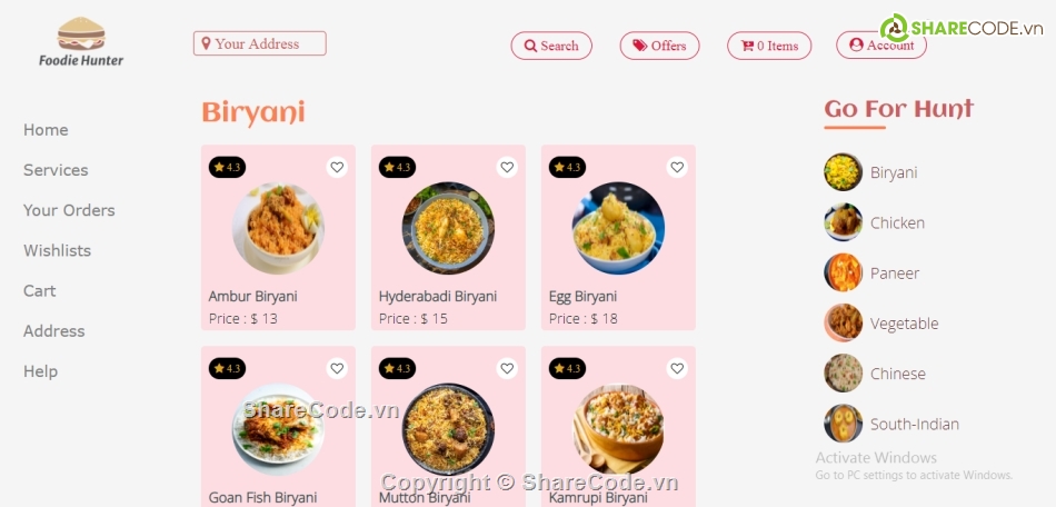 Food,source code      database,code js de hieu           va de hiểu nhất
