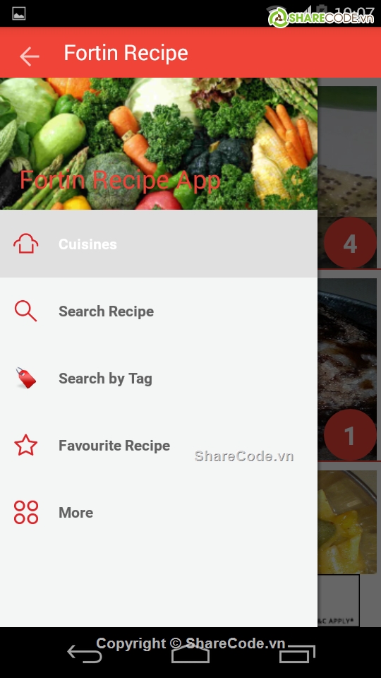 Recipes,App,Android,Fortin Recipes App,PHP Admin Panel