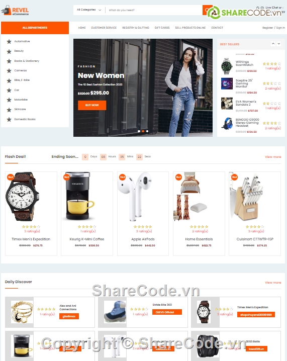 Multi Vendor,code web bán hàng,code web bán phụ kiện,Code Real-life Shopping Website