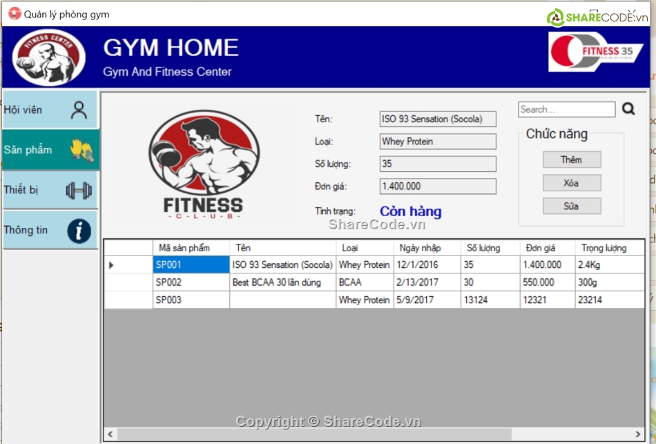 Project Quản Lý Phòng Gym,code quản lý phòng gym,code quản lý phòng gym bằng c#,source code quản lý phòng gym bằng c#