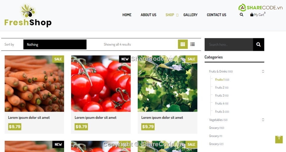 Free Source Code,website bán hàng free,teamplate website bán trái cây