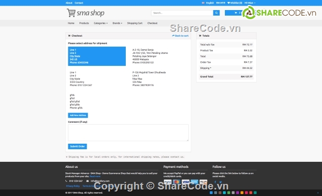 shop,shopping car,module của core SMA,Frontend shop,Stock Manager Advance